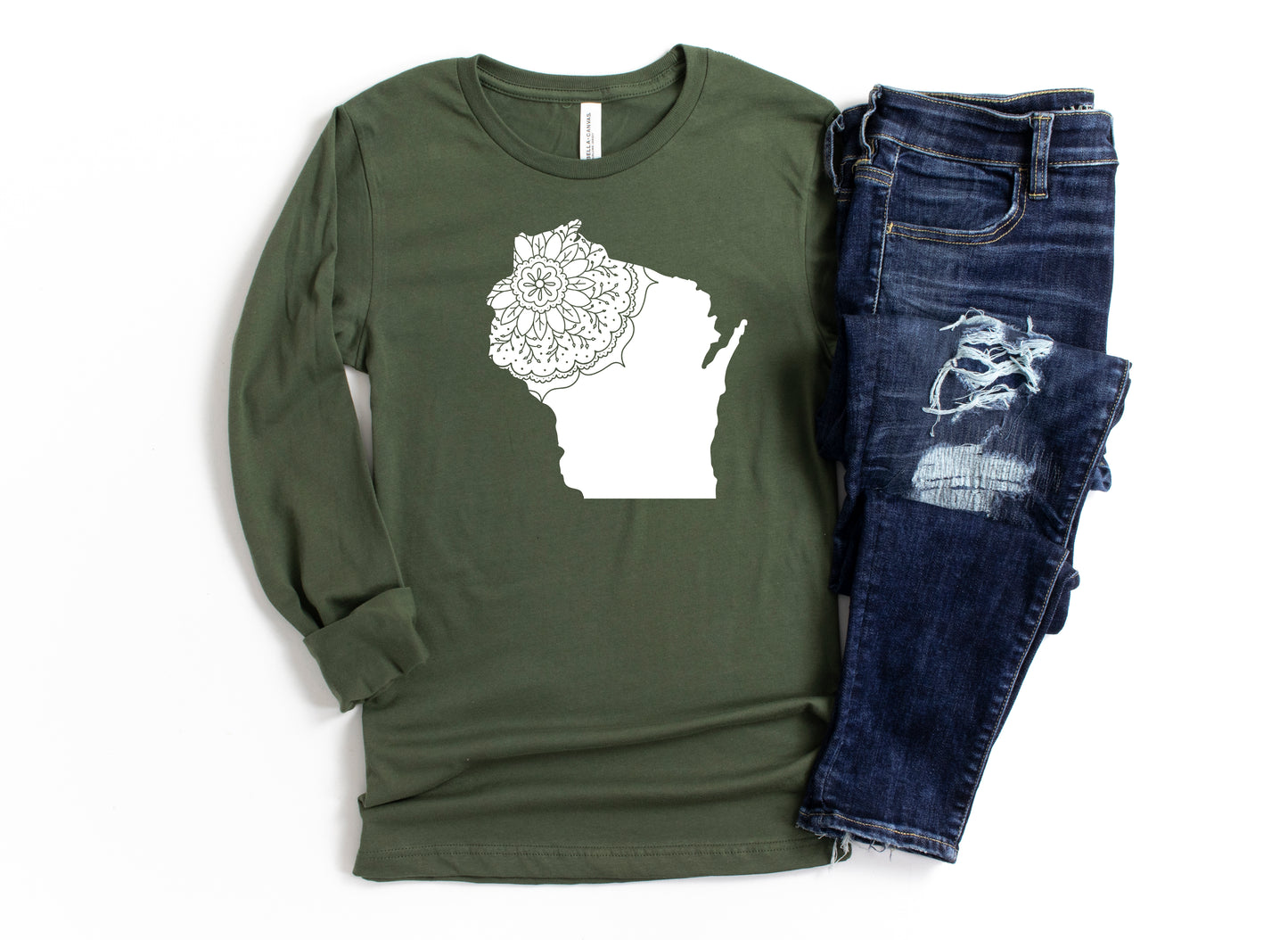 Wisconsin Lace Long Sleeve Tee