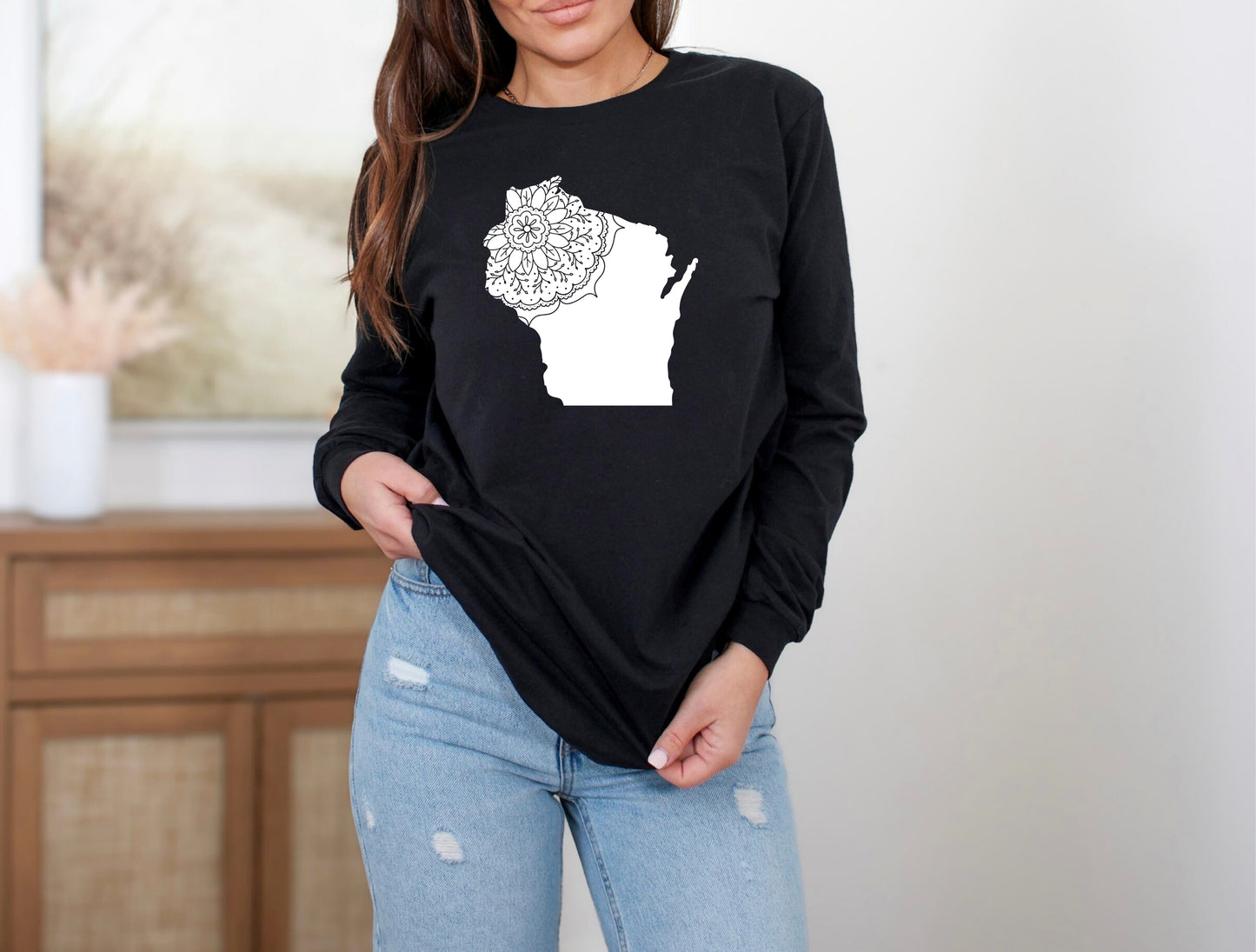 Wisconsin Lace Long Sleeve Tee