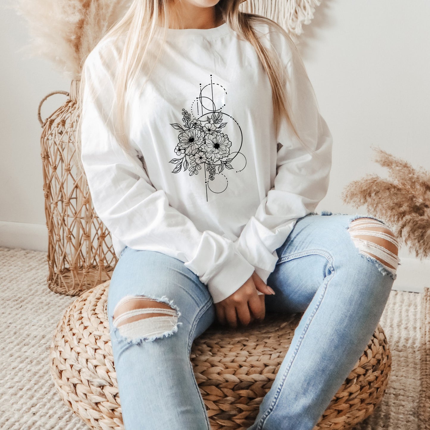 Geometric Floral Long Sleeve