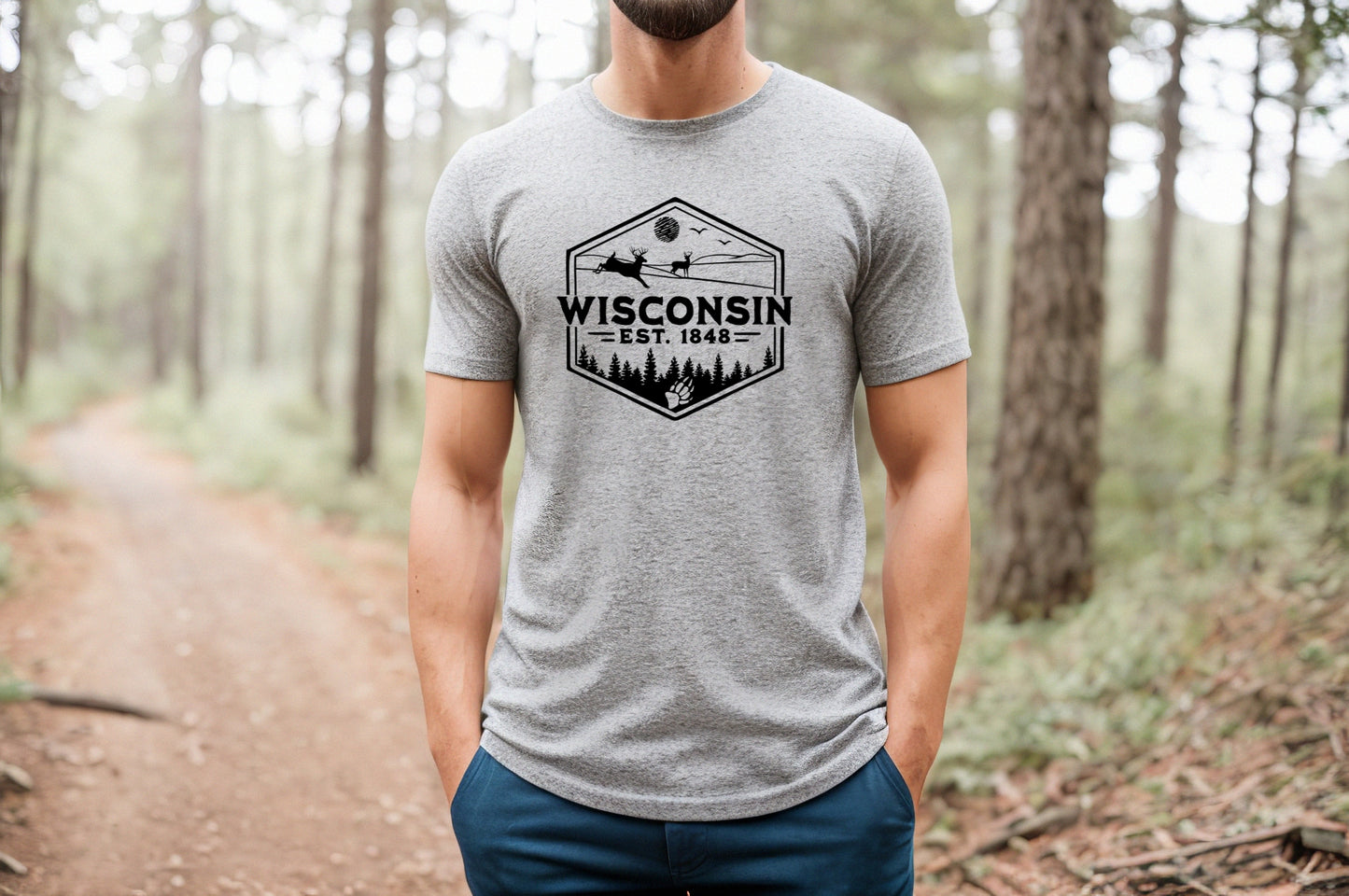 Wisconsin 1848 Men's Graphic Tee