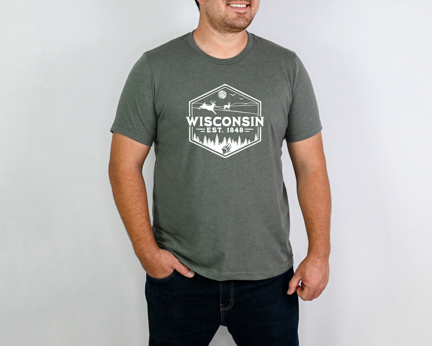 Wisconsin 1848 Men's Graphic Tee