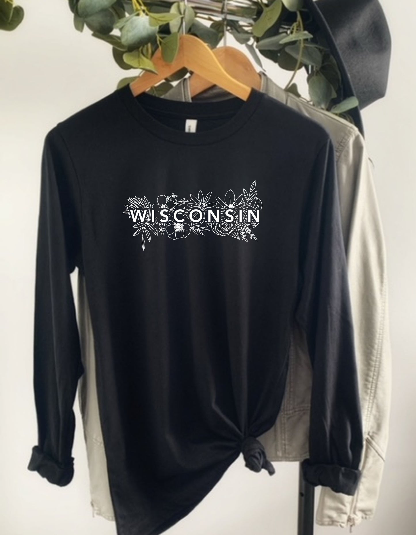 Wisconsin Flowers Long Sleeve Tee