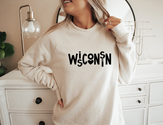 WiScOnSiN Graphic Crew Sweatshirt