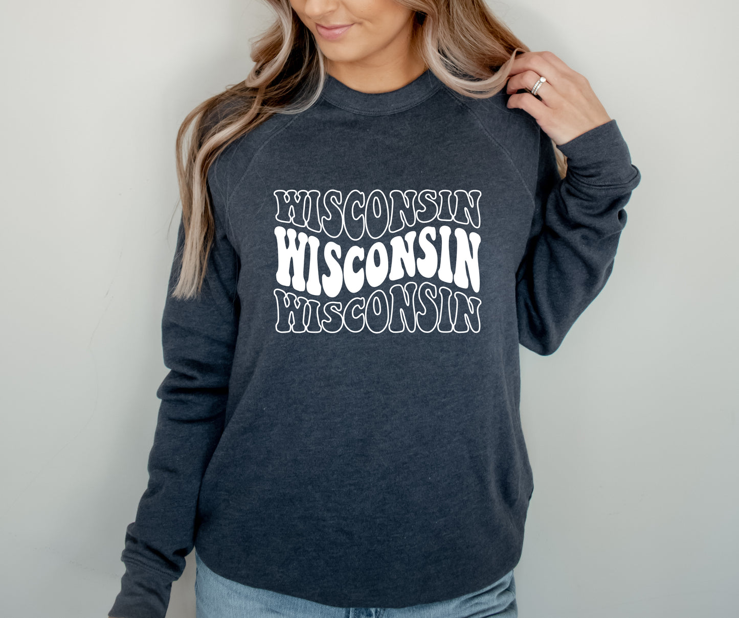 Wisconsin Retro Fleece Crewneck