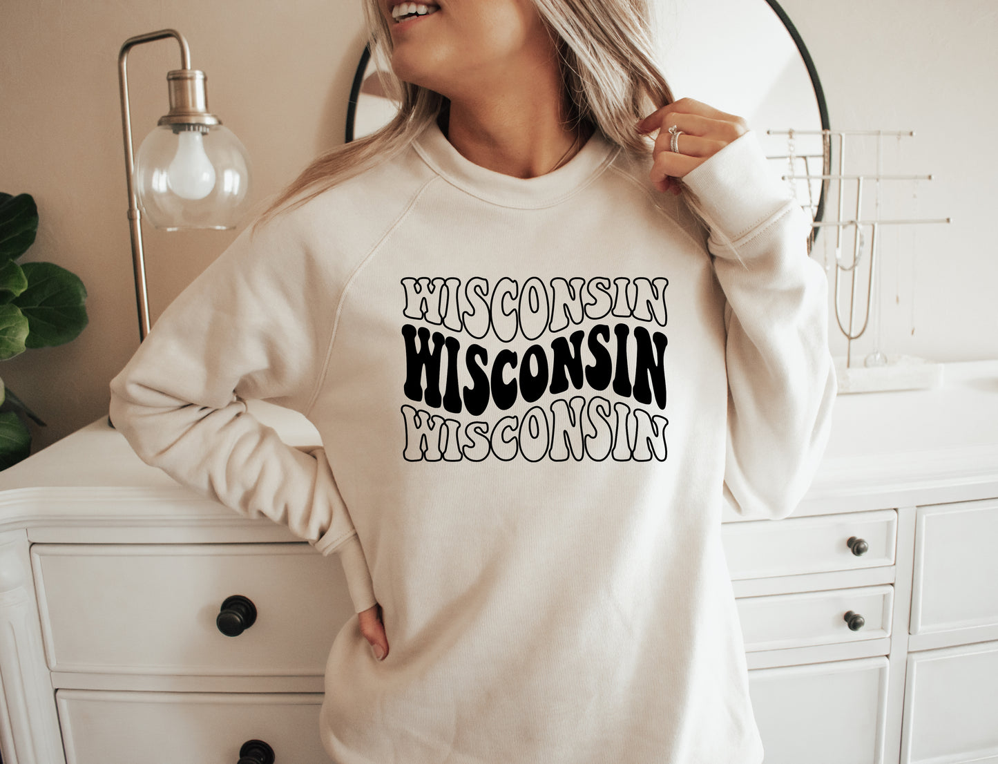 Wisconsin Retro Fleece Crewneck