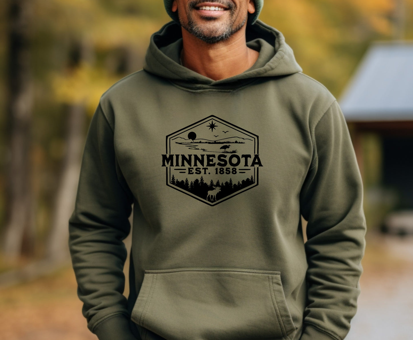 Minnesota 1858 Men's Hoodie