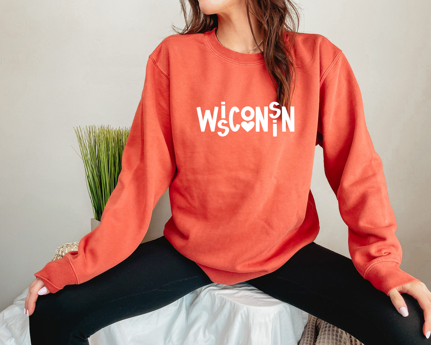 WiScOnSiN Graphic Cotton Crewneck