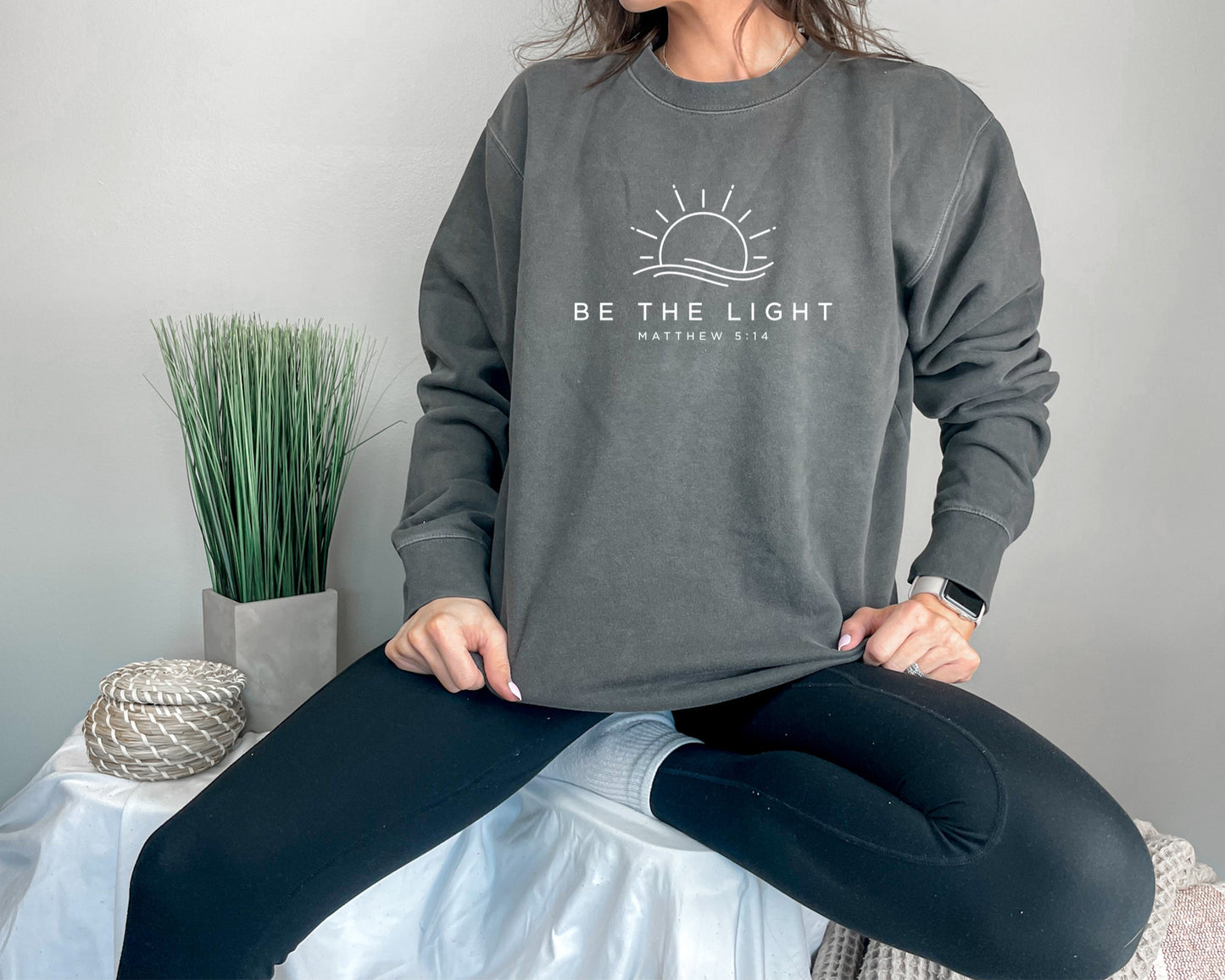 Be The Light Cotton Crewneck