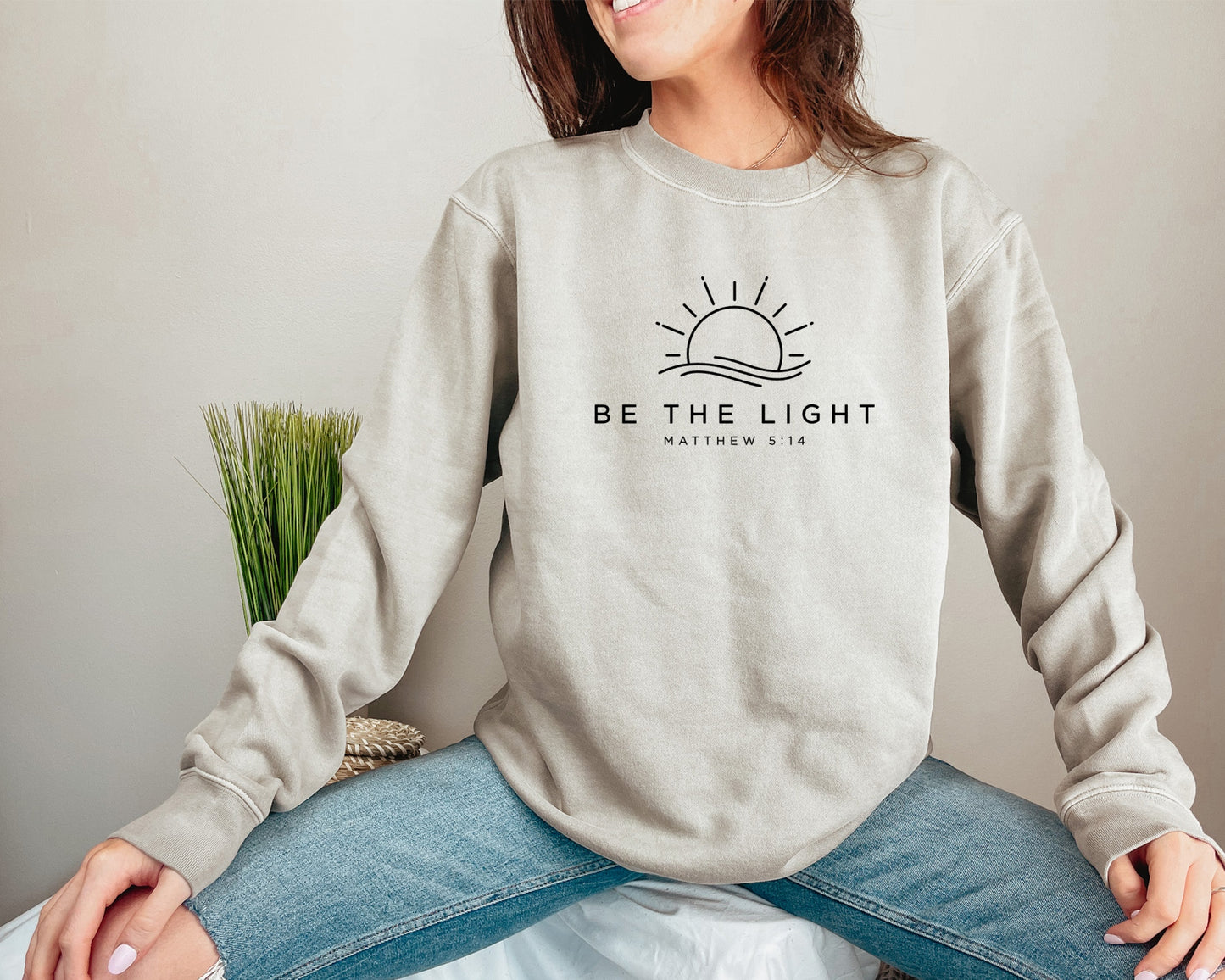 Be The Light Cotton Crewneck