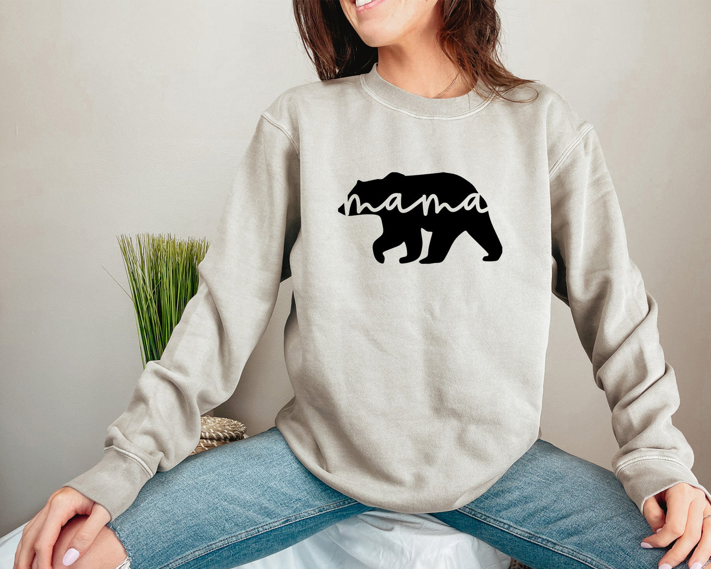 Mama Bear Cotton Crewneck