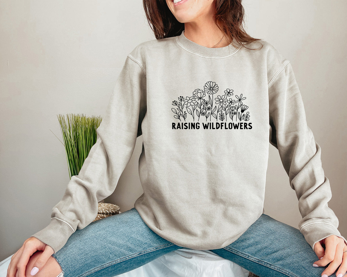 Raising Wildflowers Cotton Crew