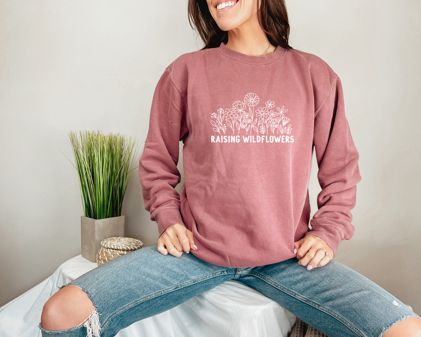 Raising Wildflowers Cotton Crew