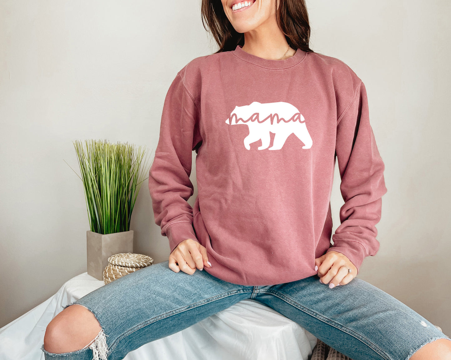 Mama Bear Cotton Crewneck