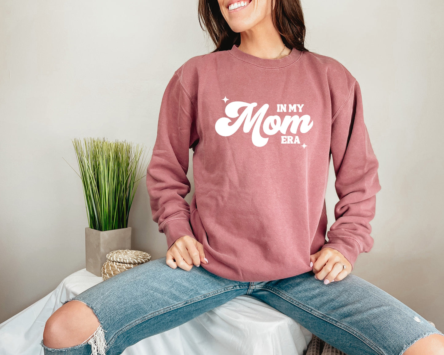 Mom Era Cotton Crewneck