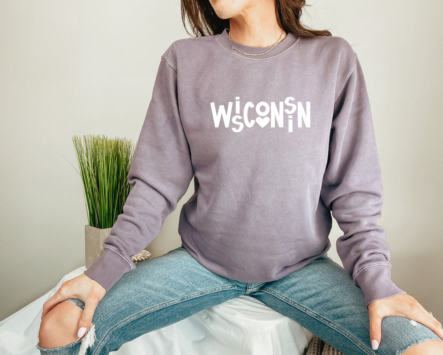 WiScOnSiN Graphic Cotton Crewneck