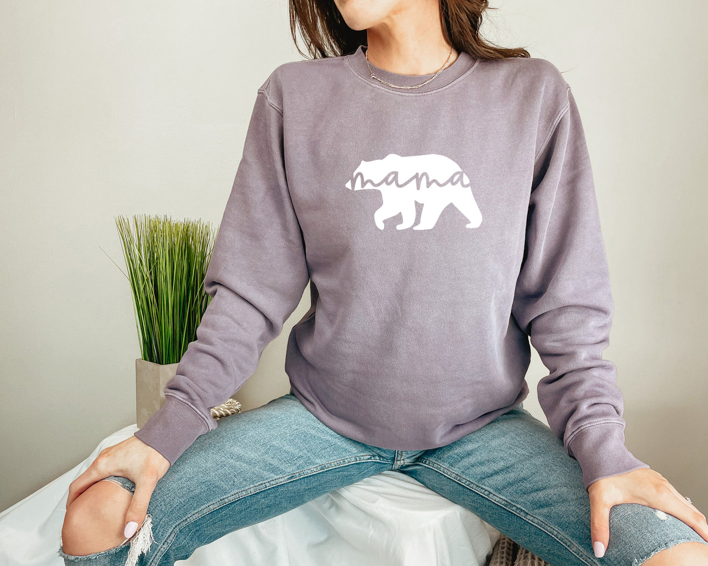 Mama Bear Cotton Crewneck