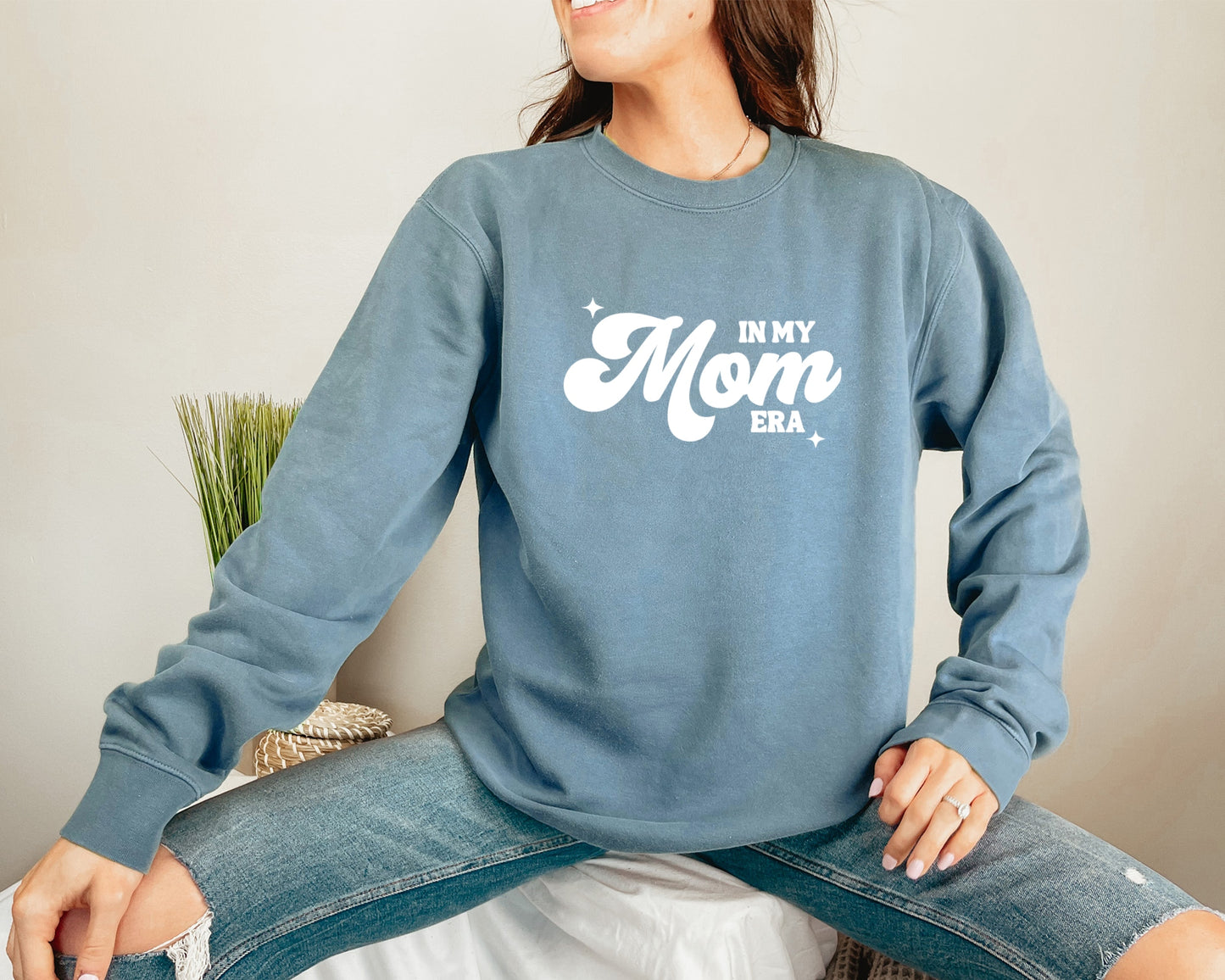 Mom Era Cotton Crewneck