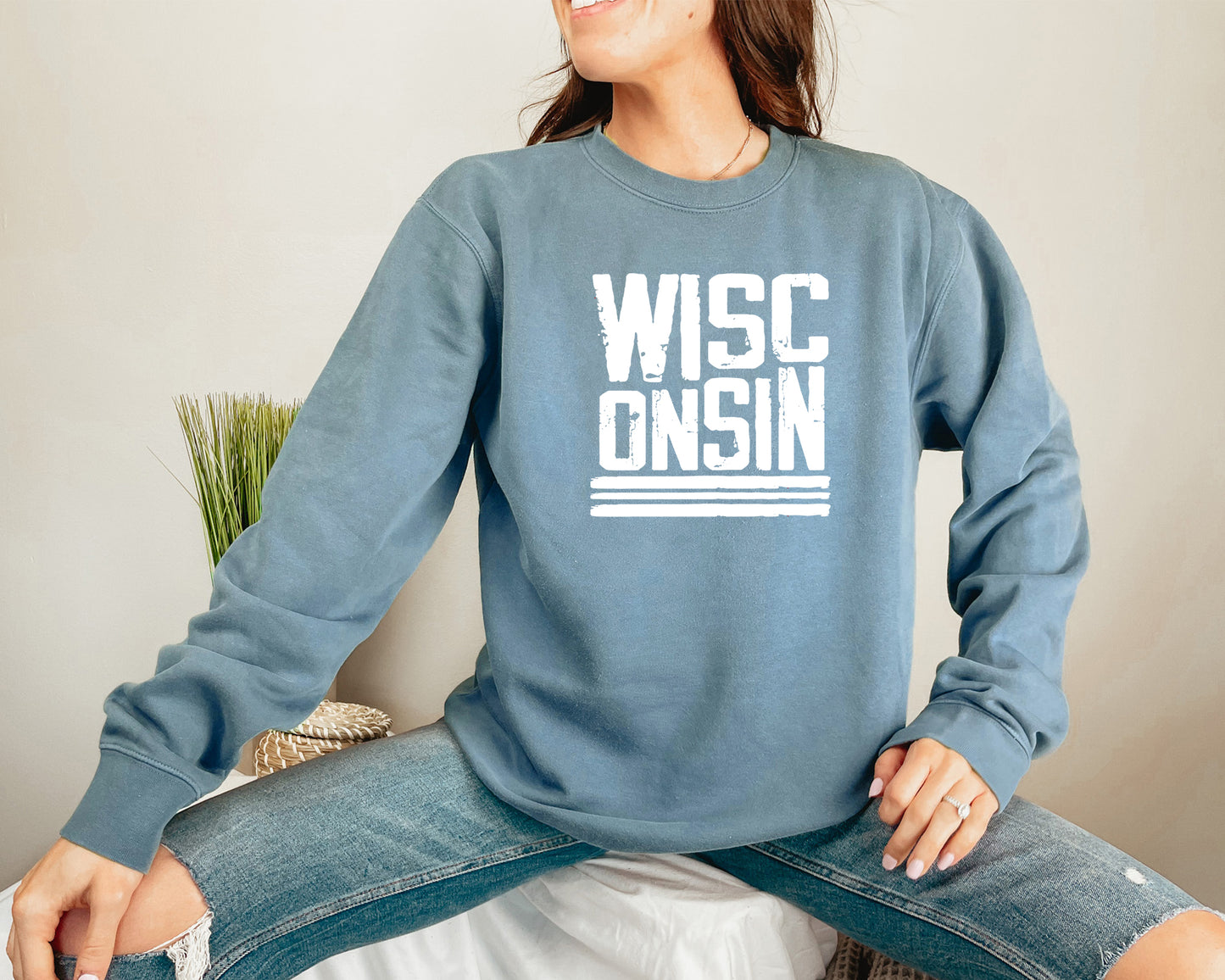 Wisc-onsin Cotton Crewneck