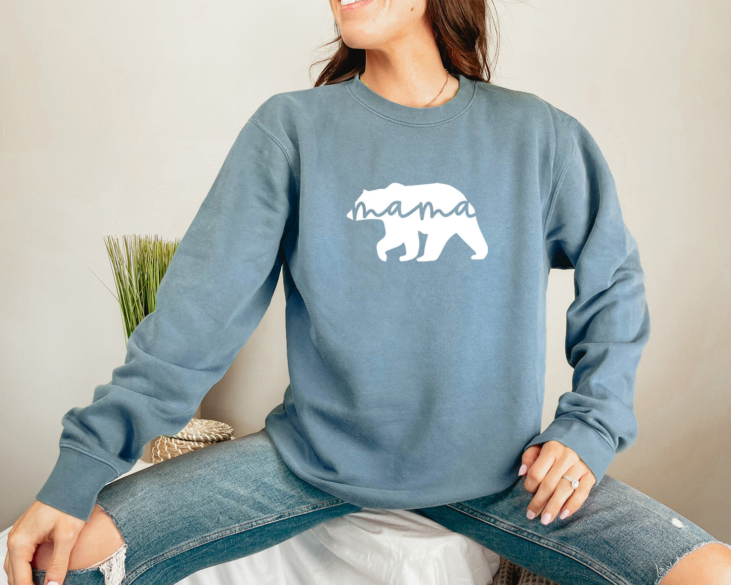 Mama Bear Cotton Crewneck