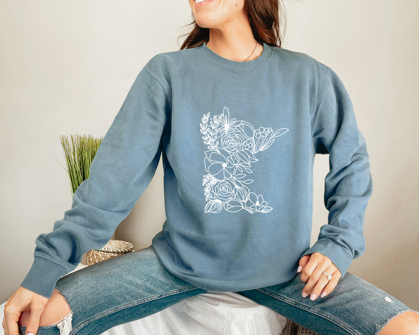 Minnesota Floral Cotton Crew