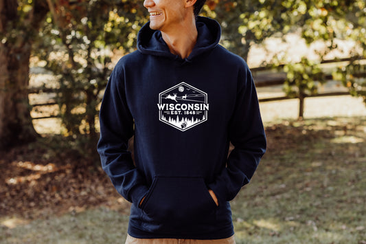 Wisconsin 1848 Men's Hoodie