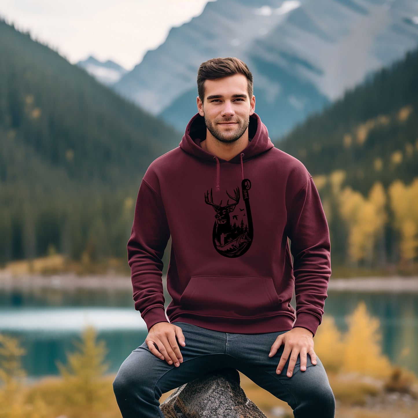 Hooked On The Outdoors Hooded Sweatshirt