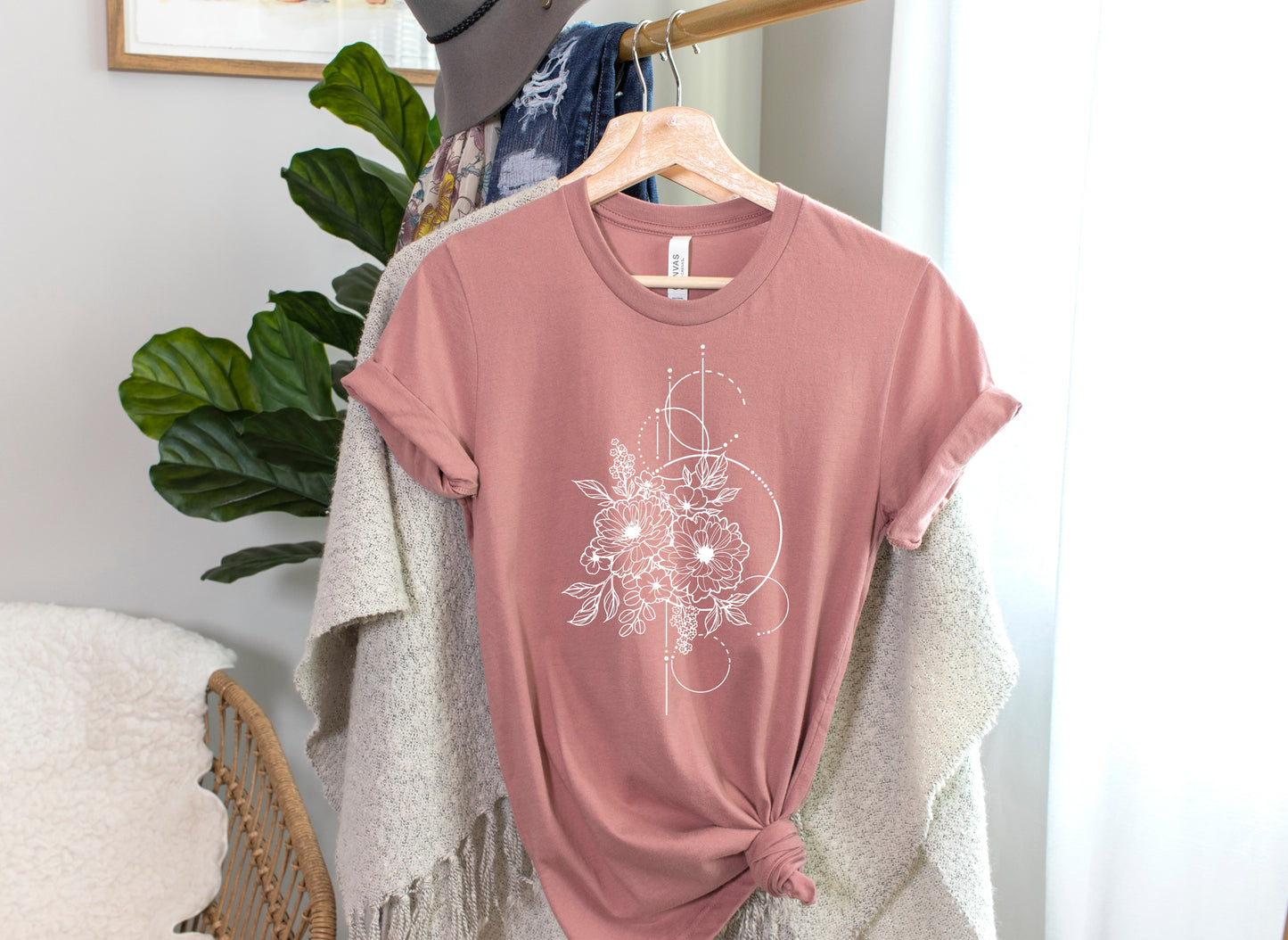 Geometric Floral Tee