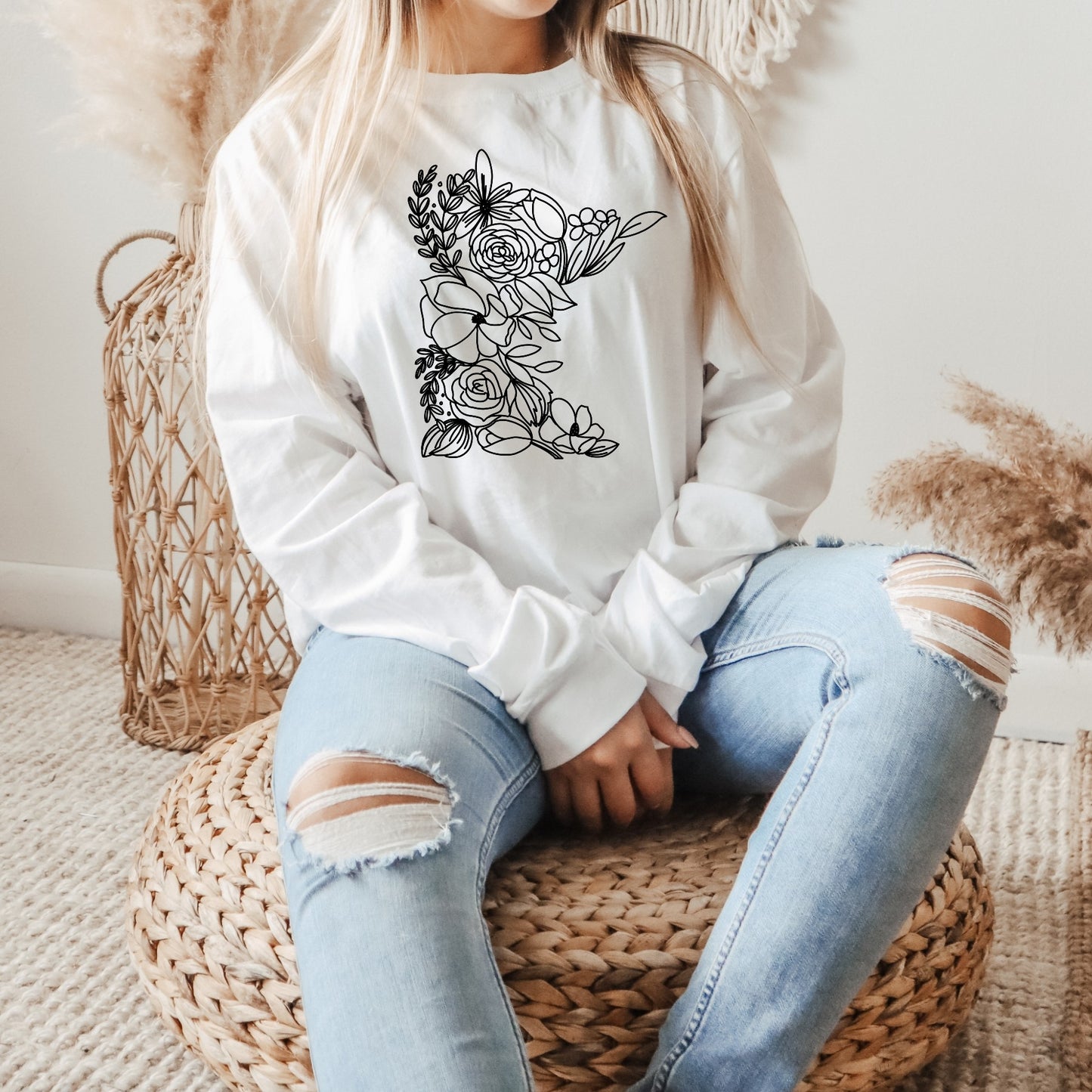Minnesota Floral Long Sleeve Tee