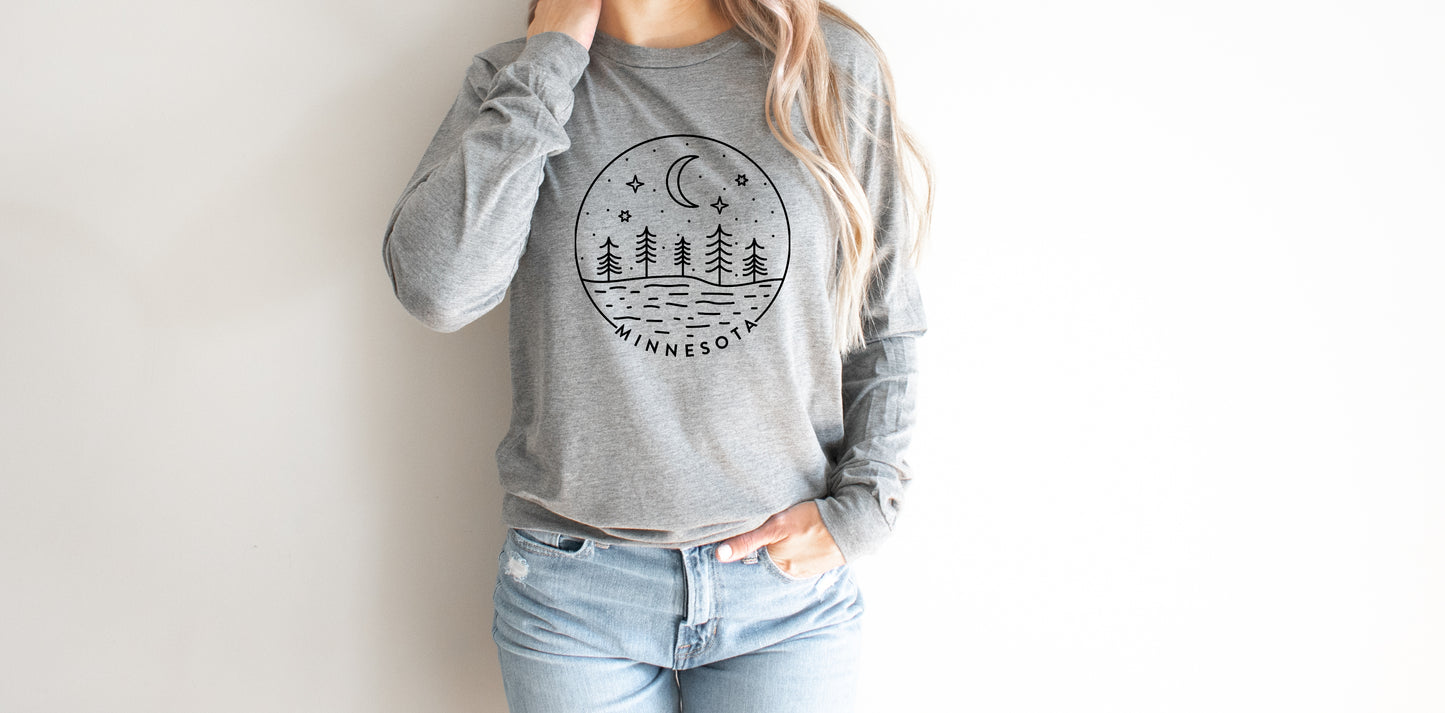 Minnesota Night Long Sleeve Tee