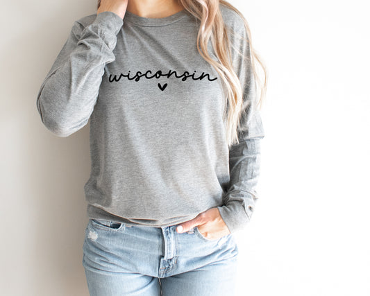 Wisconsin Heart Long Sleeve