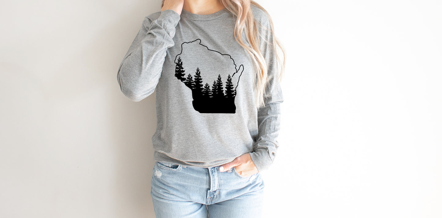 Wisconsin Pines Long Sleeve