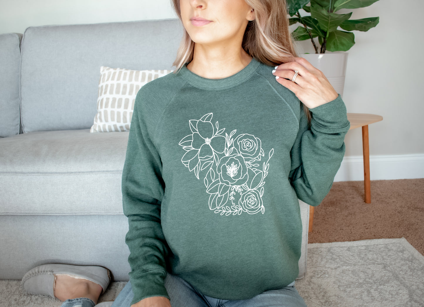 Wisconsin Floral Sweatshirt