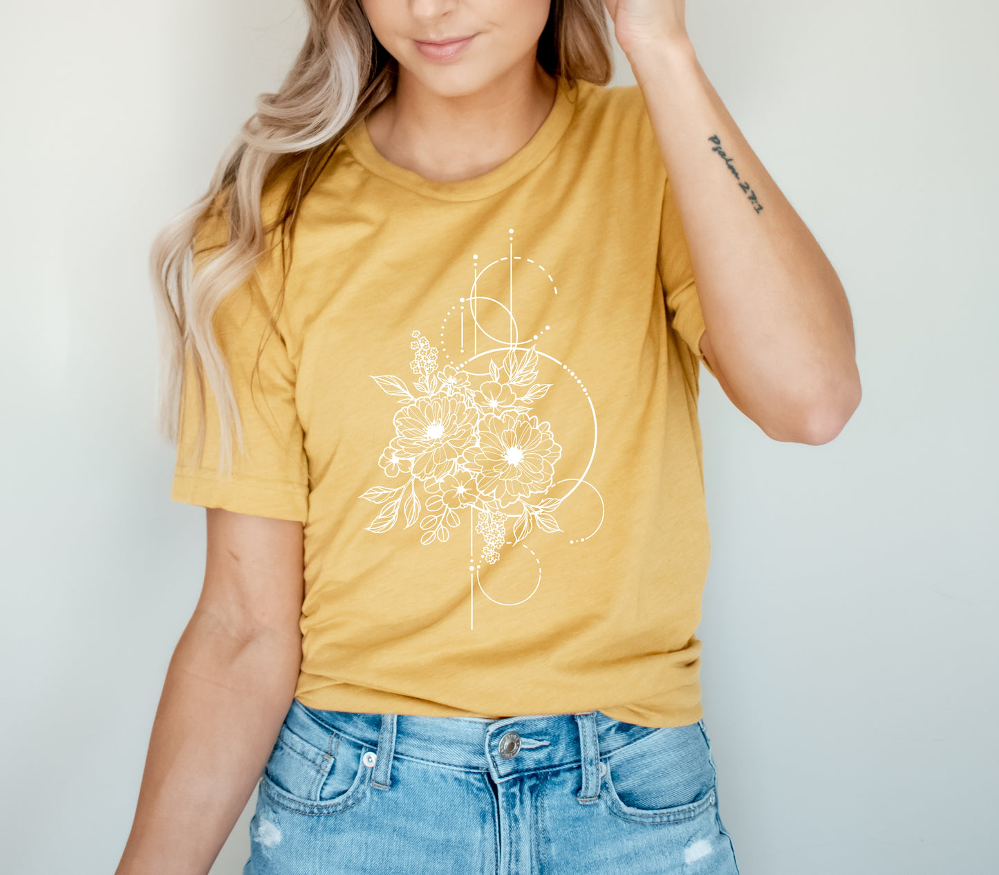 Geometric Floral Tee