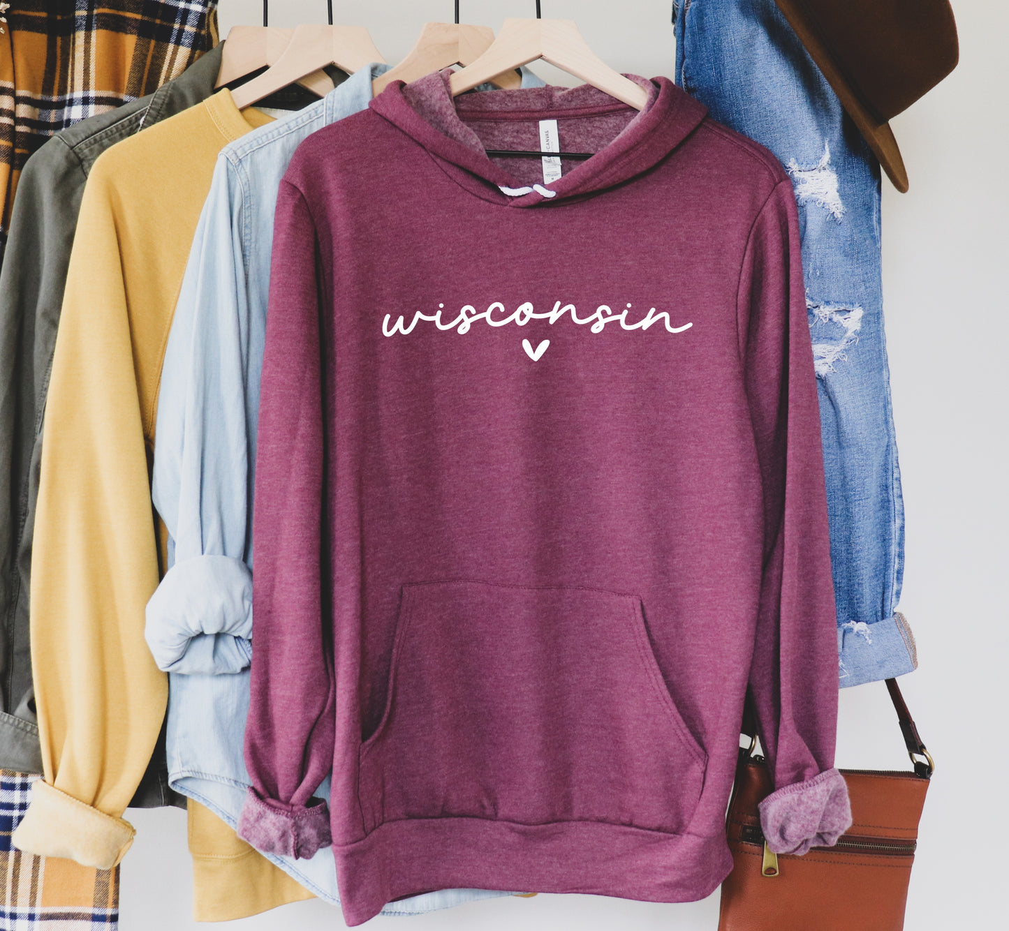 Wisconsin Heart Hoodie
