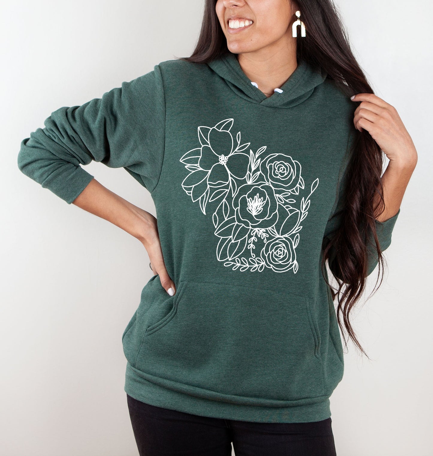 Wisconsin Floral Sweatshirt