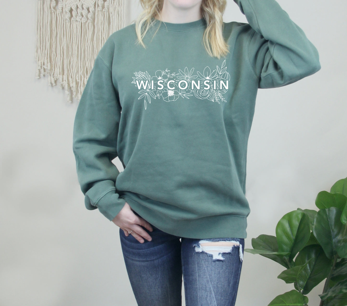 Wisconsin Flowers Crewneck