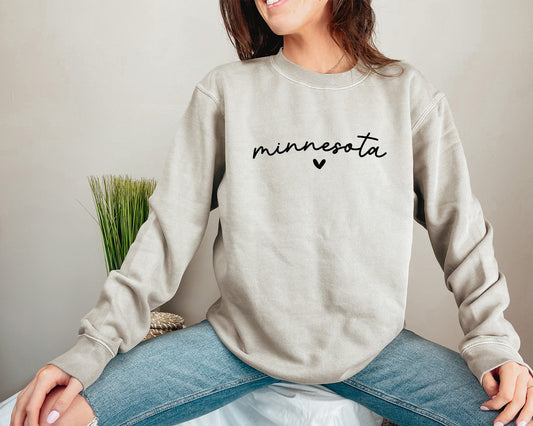 MN Heart Cotton Crewneck