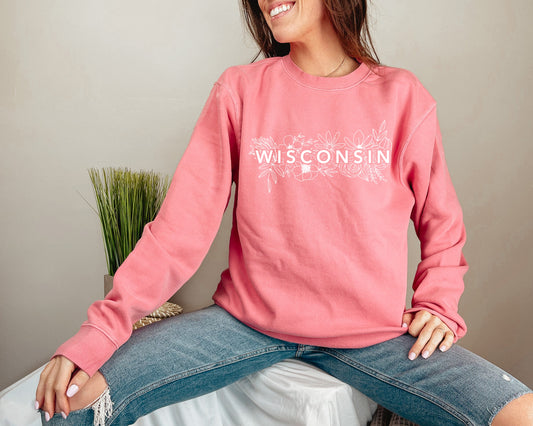 Wisconsin Flowers Crewneck
