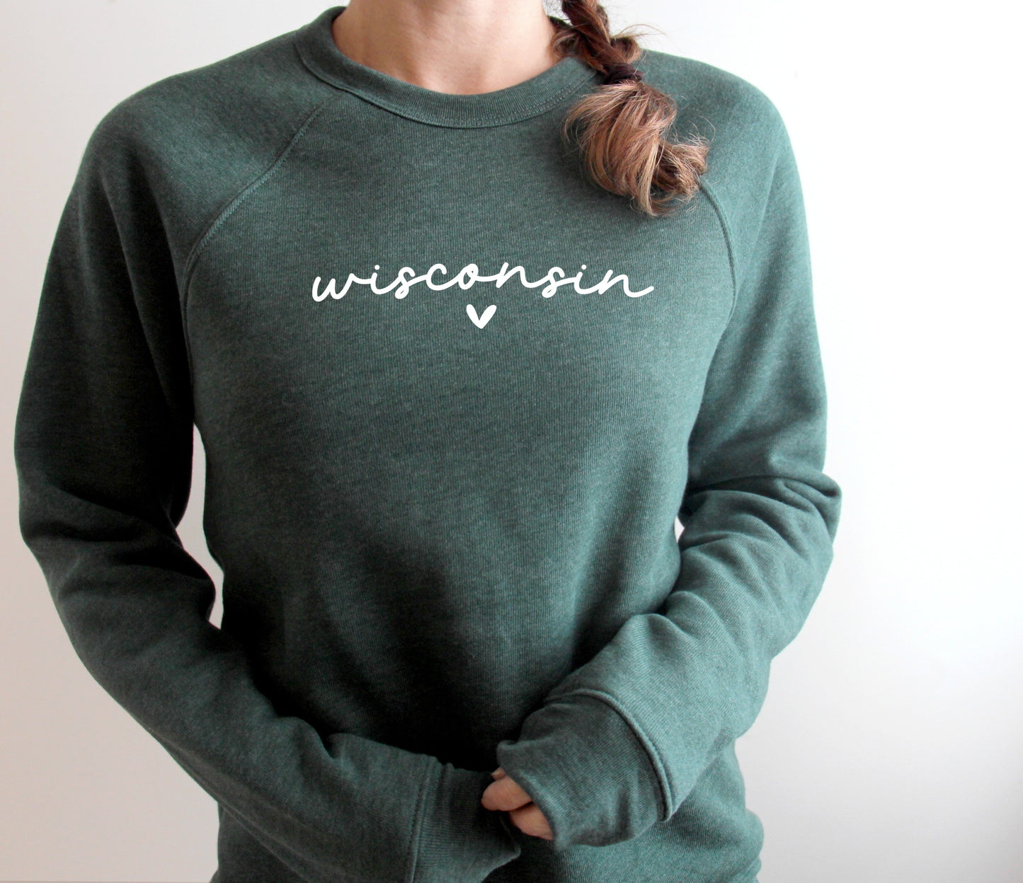 Wisconsin Heart Fleece Crewneck