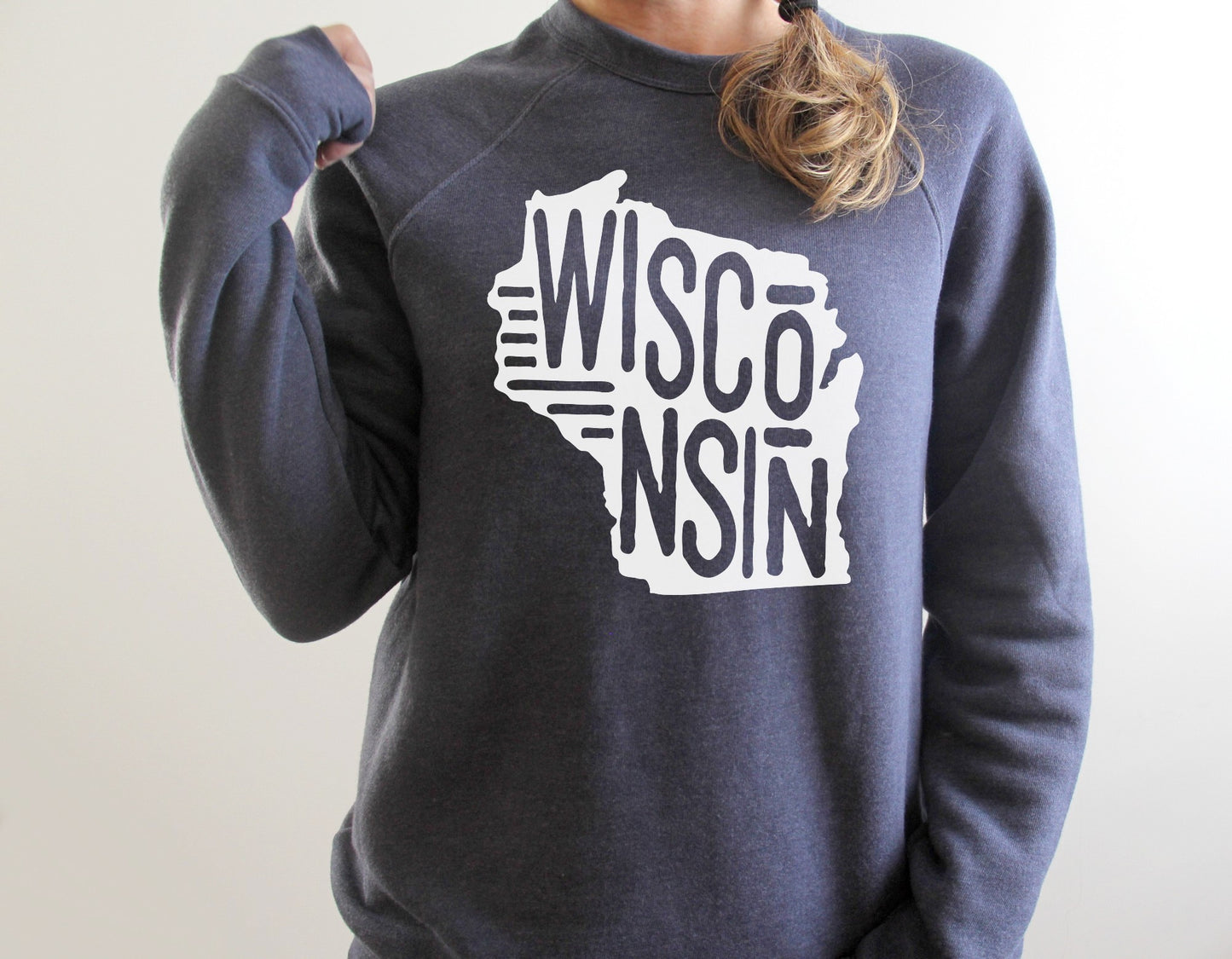 Wisconsin State Graphic Crew Sweatshirt