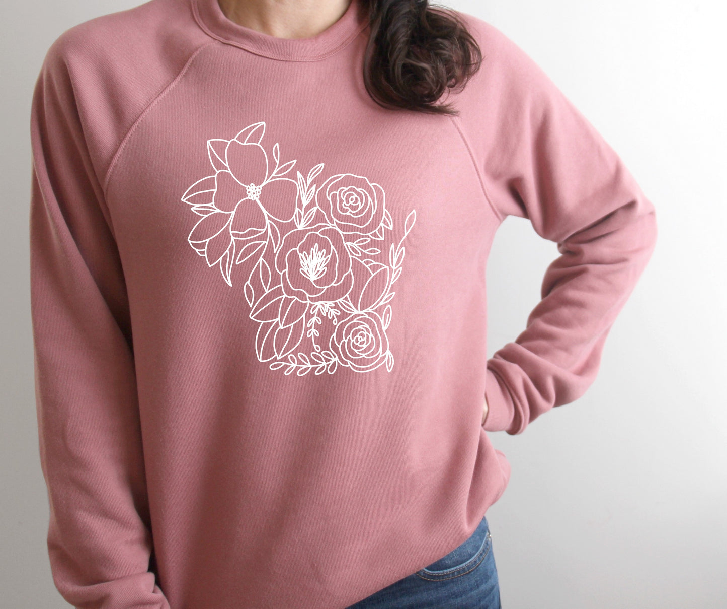 Wisconsin Floral Sweatshirt