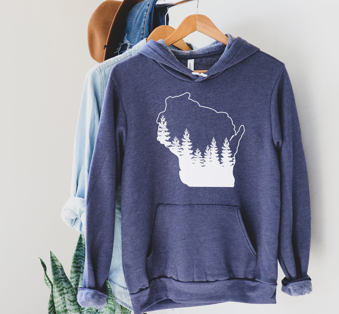 WI Pine Tree Hooded Sweatshirt