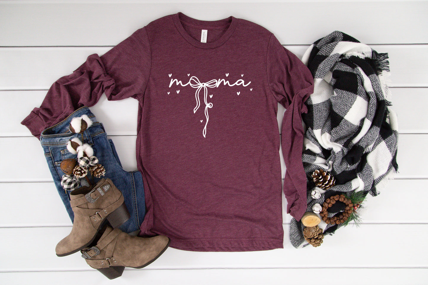 Mama Bow Long Sleeve Tee (Matching Mini Bow in baby section)