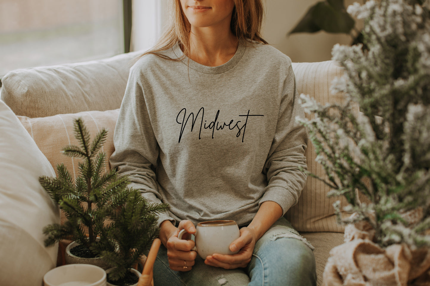 Midwest Cursive Long Sleeve Tee