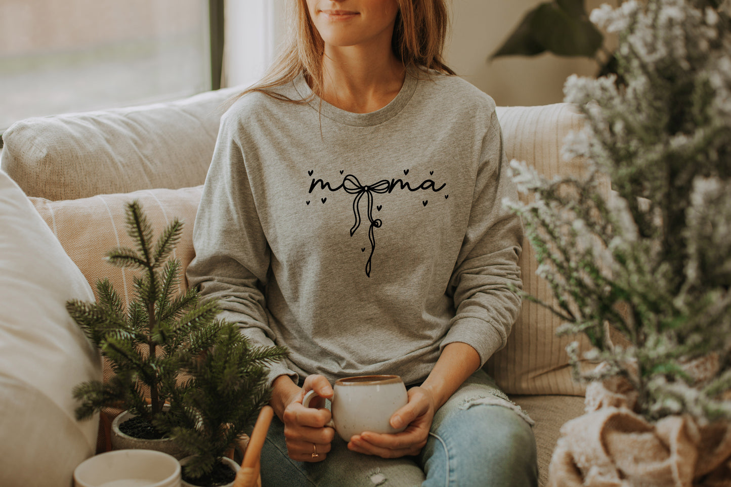 Mama Bow Long Sleeve Tee (Matching Mini Bow in baby section)