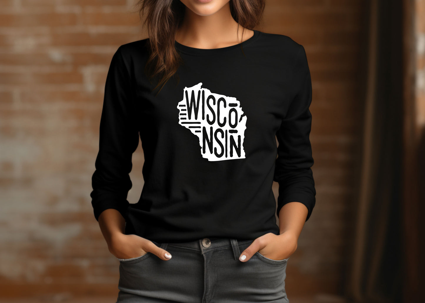 Wisconsin State Graphic Long Sleeve