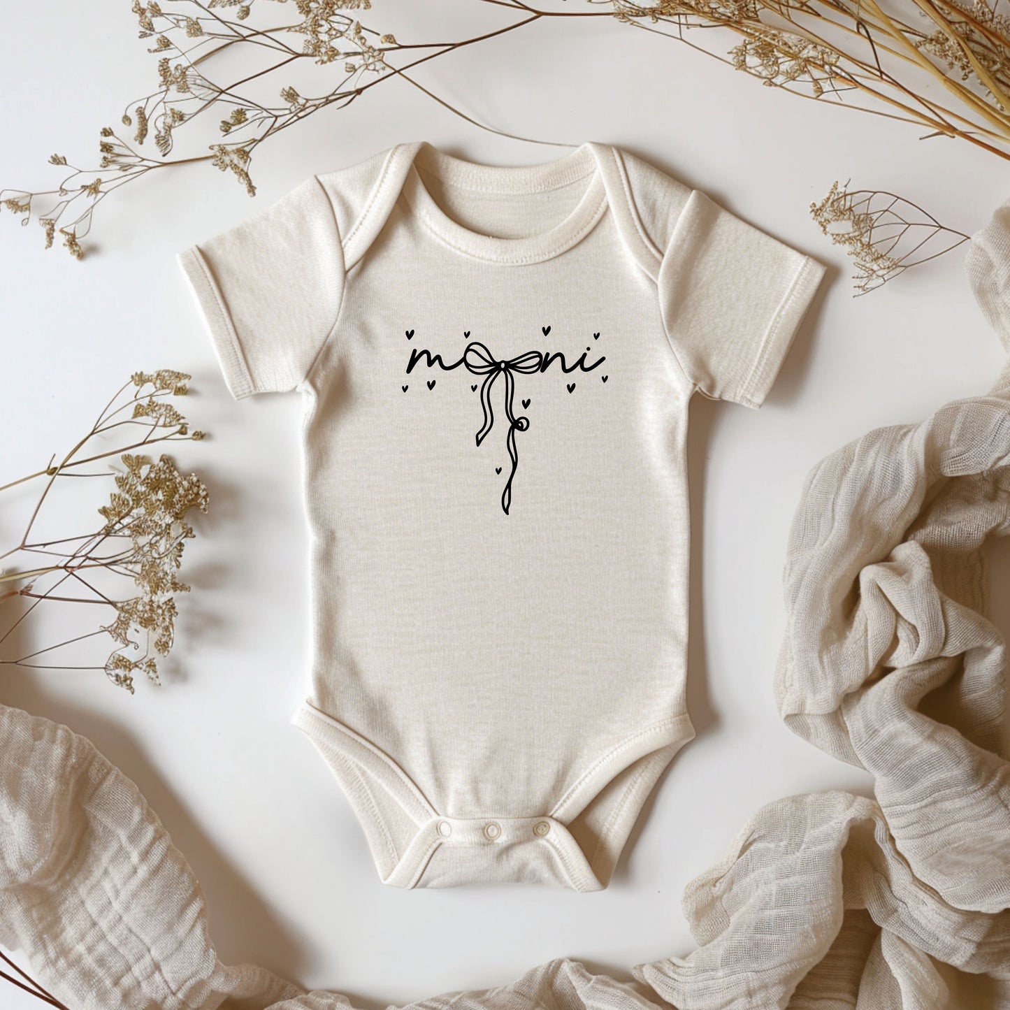 Mini Bow Onesie (Matching Mama Bow Design in Women’s Section)