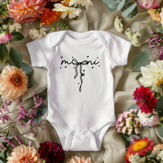 Mini Bow Onesie (Matching Mama Bow Design in Women’s Section)