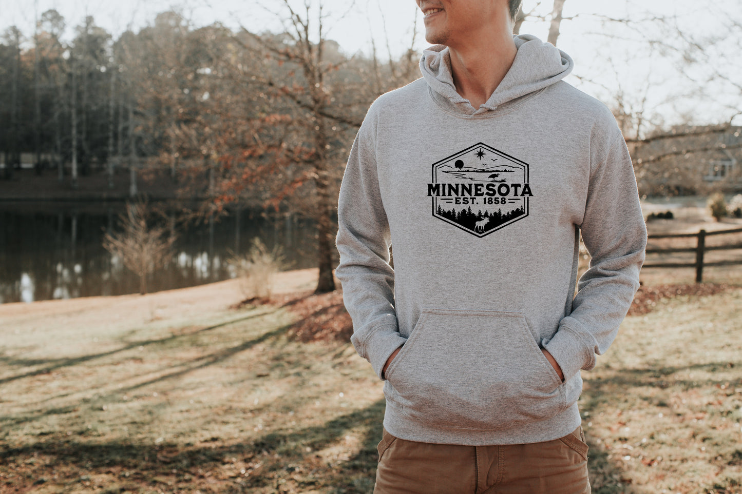 Minnesota 1858 Men's Hoodie