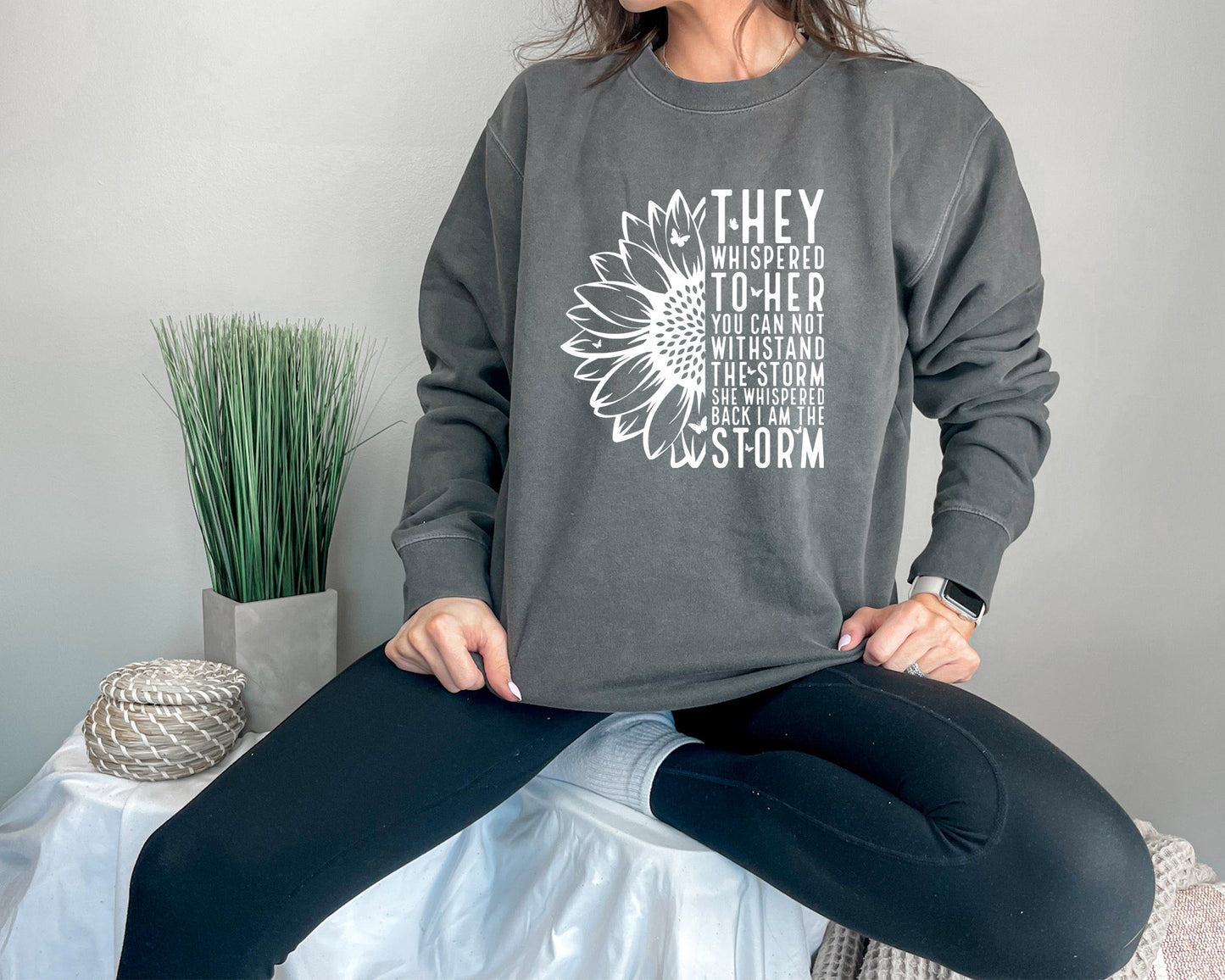 I Am The Storm Cotton Crewneck